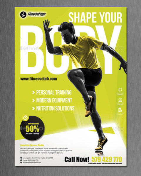 Volantino moderno per fitness