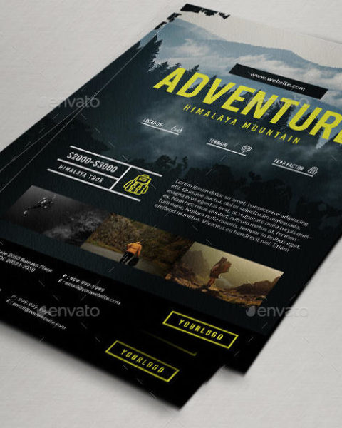 Volantino per promuovere un evento escursionistico 2