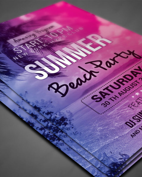 Volantino party sulla spiaggia