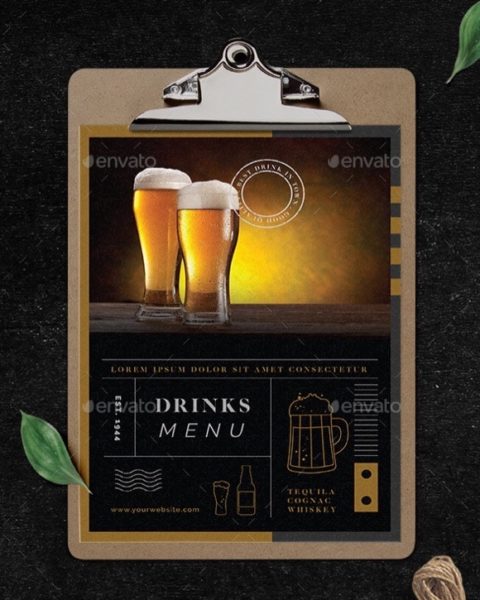 Menù drink bevande birra