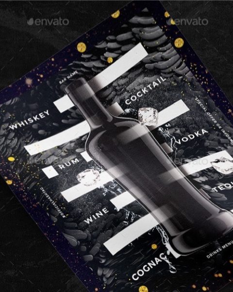 menù per bevande drinks