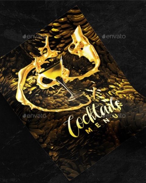 menù per bevande drinks