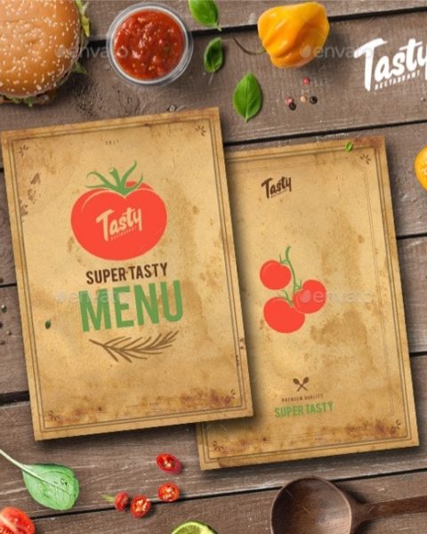 Menù per pub pizzeria ristorante