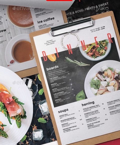 Menù per pub pizzeria ristorante