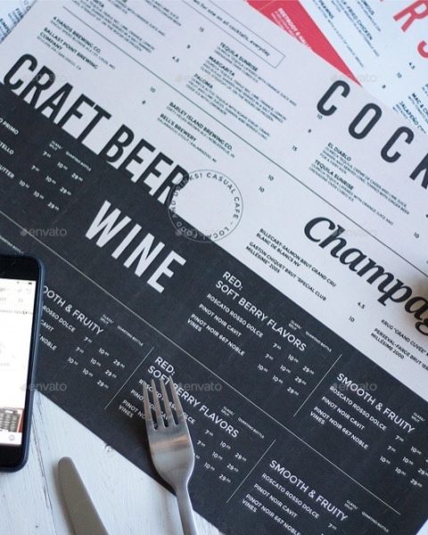 Menù per pub pizzeria ristorante