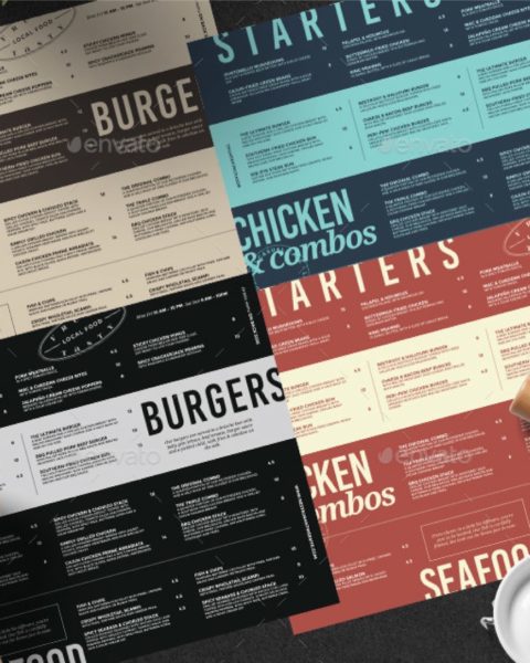 Menù per pub pizzeria ristorante