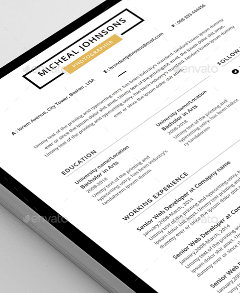 modello di curriculum