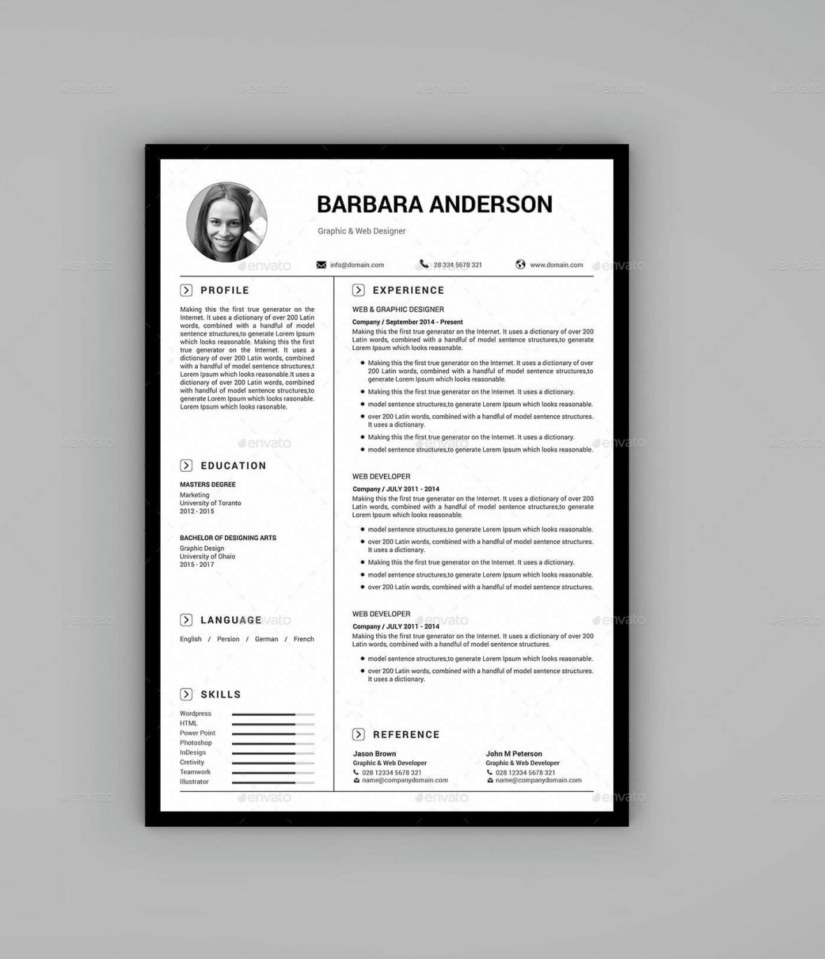 modello di curriculum