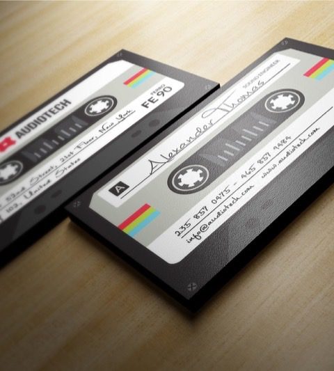 Biglietto da visita musicassetta anni 80