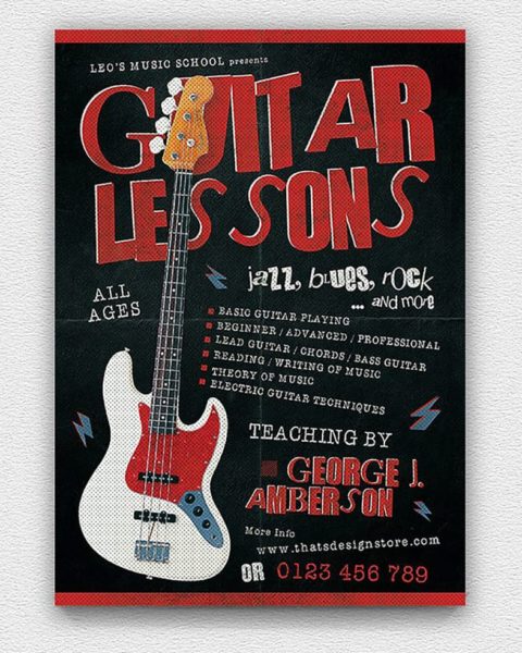 Volantino lezioni di chitarra 3