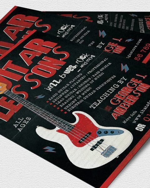 Volantino lezioni di chitarra 3