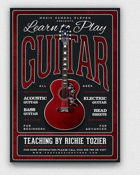 Volantino lezioni di chitarra