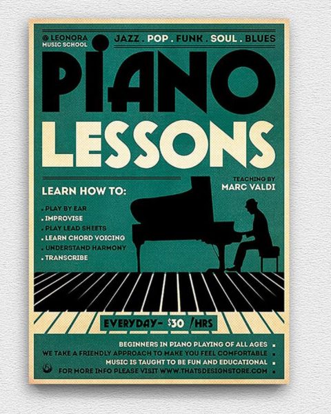 Volantino lezioni di pano forte