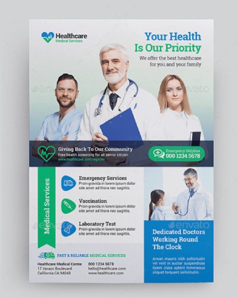 Volantino promozione settore medicale