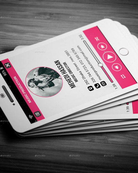 biglietto da visita musicista dj audio