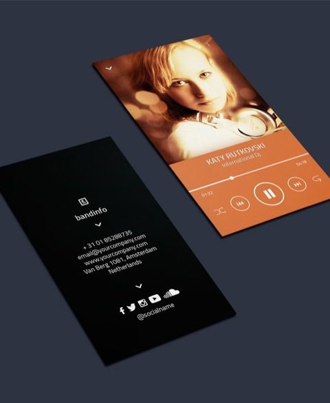 biglietto da visita musicista dj audio