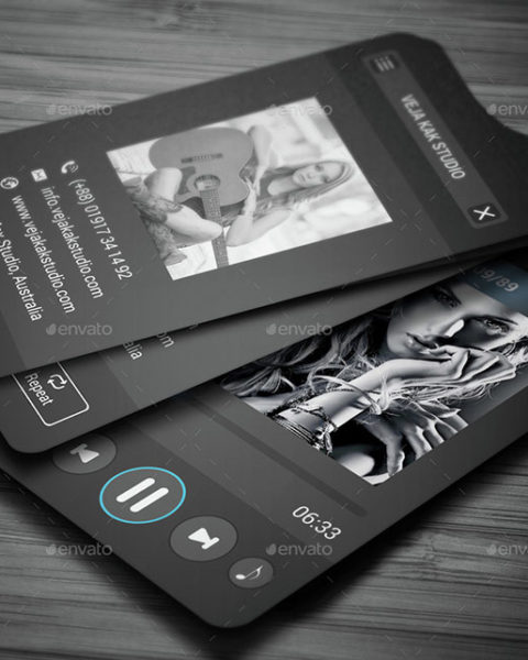 biglietto da visita musicista dj audio