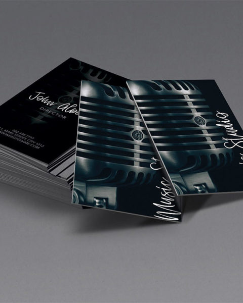 biglietto da visita musicista dj audio