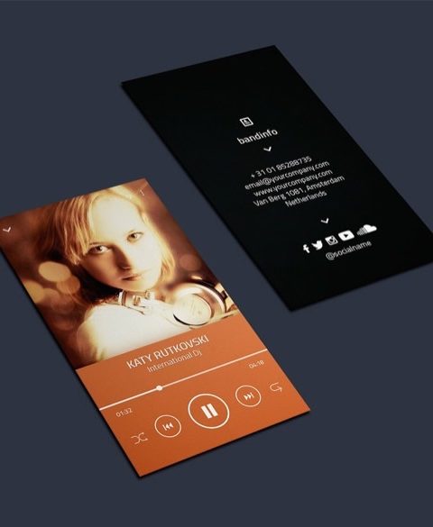 biglietto da visita musicista dj audio