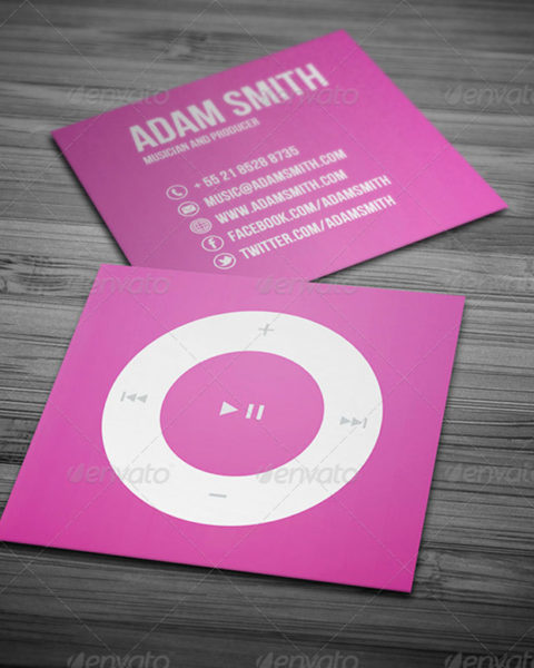 biglietto da visita musicista dj audio