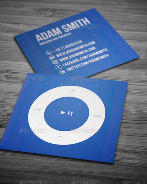 biglietto da visita musicista dj audio