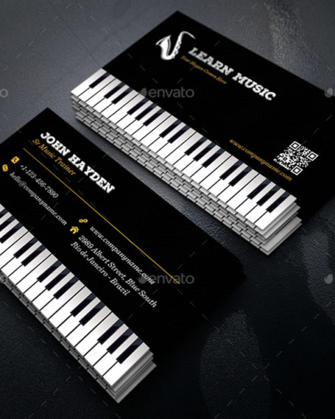 biglietto da visita musicista dj audio