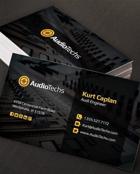 biglietto da visita musicista dj audio