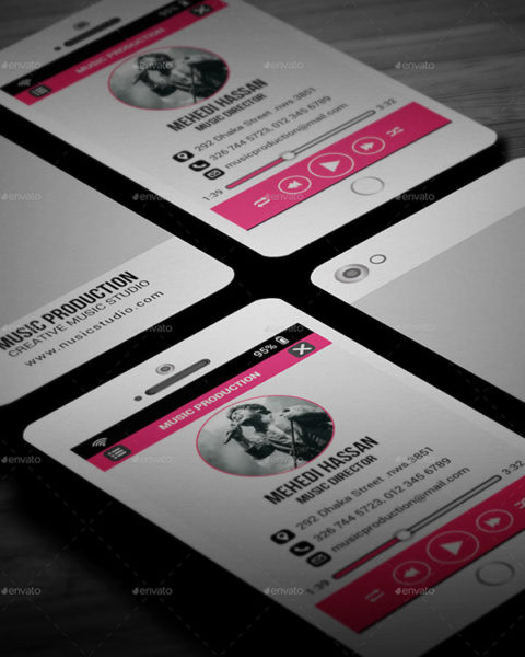 biglietto da visita musicista dj audio