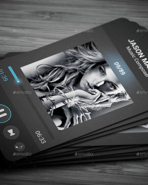 biglietto da visita musicista dj audio