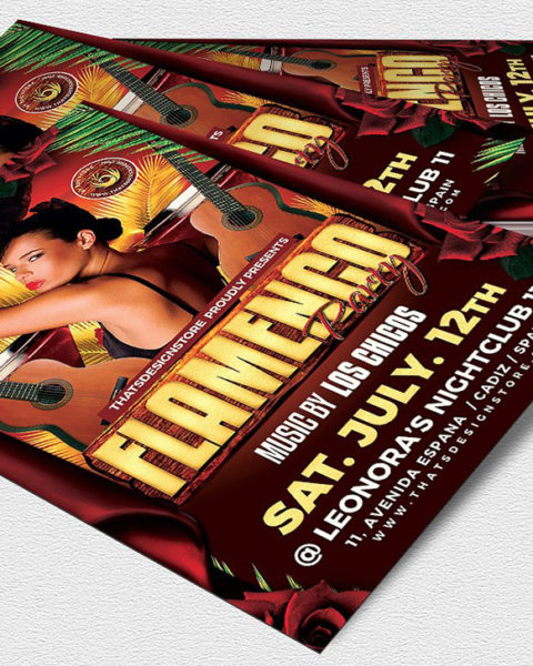 volantino scuola di flamenco