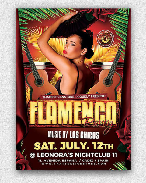 volantino scuola di flamenco