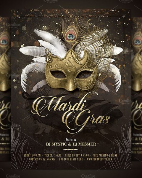 volantino festa di carnevale