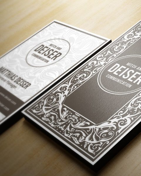 Biglietto da visita classico con decorazioni 3