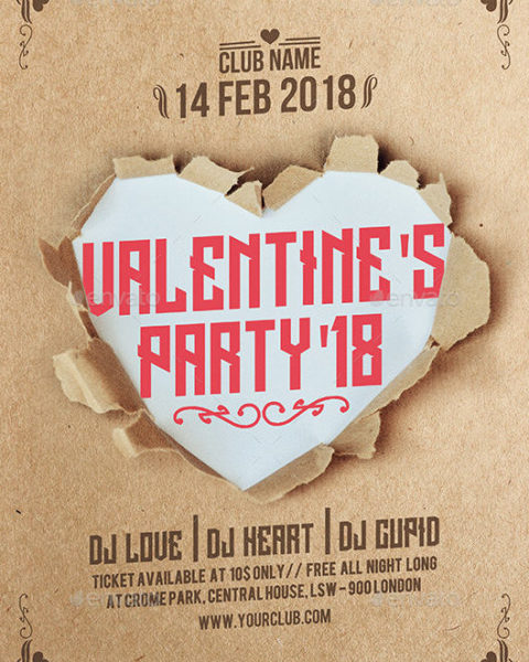 Volantino serata san valentino