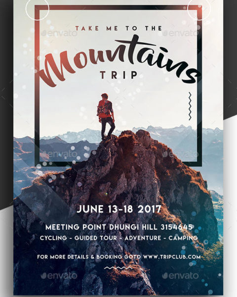 Volantino trekking in montagna