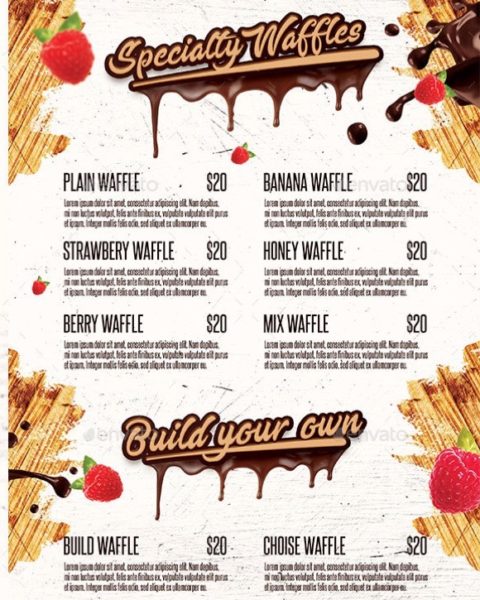 menu pasticceria